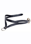 Master Series Bondage Baddie Collar with O-Ring - Black/Gold