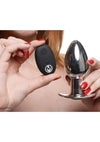 Master Series Chrome Blast 7x Rechargeable Anal Plug with Remote Control