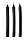 Master Series Dark Drippers Fetish Drip Candles - Black - Set Of 3