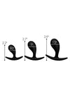 Master Series Dark Droplets Curved Anal Trainer - Black - 3 Piece/Set