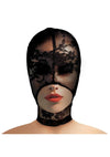 Master Series Lace Seduction Lace Bondage Hood - Black - One Size