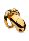 Master Series Midas 18k Gold-Plated Locking Chastity Cage - Gold