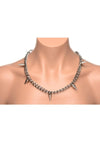 Master Series Punk Spiked Necklace - Silver