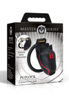 Master Series Puplock Chastity Cage - Black/Red