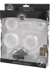 Master Series Sado Chamber Silicone Male Chastity Device - Clear