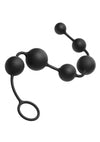 Master Series Serpent 6 Silicone Beads Of Pleasure - Black