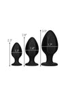 Master Series Triple Juicers Silicone Anal Trainer - Black - 3 Piece/Set