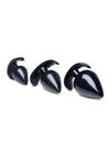 Master Series Triple Spades 3 Piece Anal Plug - Black - Set