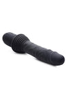 Master Series Vibrating and Thrusting Rechargeable Silicone Dildo - Black