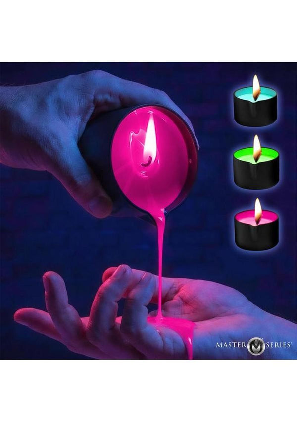 Master Series Wicked Wax Blacklight Reactive Drip Candle