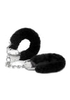 ME YOU US Furry Handcuffs - Black/Silver