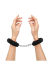 ME YOU US Furry Handcuffs - Black/Silver