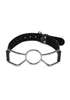 ME YOU US Spider Gag 1 Pu Leather and Metal Adjustable Strap Gag - Black/Silver