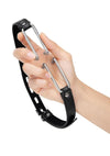 ME YOU US Spider Gag 2 Pu Leather and Metal Adjustable Strap Gag - Black/Silver