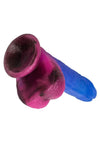 Naughty Bits Ombre Hombre Rechargeable Silicone Vibrating Dildo - Multicolor