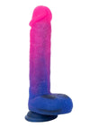 Naughty Bits Ombre Hombre XL Rechargeable Silicone Vibrating Dildo