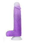 Neo Elite Encore Silicone Vibrating Dildo with Remote Control - Purple - 8in