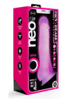 Neo Elite Glow In The Dark Dildo with Balls - Glow In The Dark/Pink - 7.5in