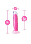 Neo Elite Glow In The Dark Marquee Silicone Dual Dense Dildo - Glow In The Dark/Neon Pink/Pink - 8in