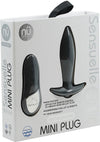 Nu Sensuelle Remote Control Mini-Plug Rechargeable Silicone Vibrating Plug - Black