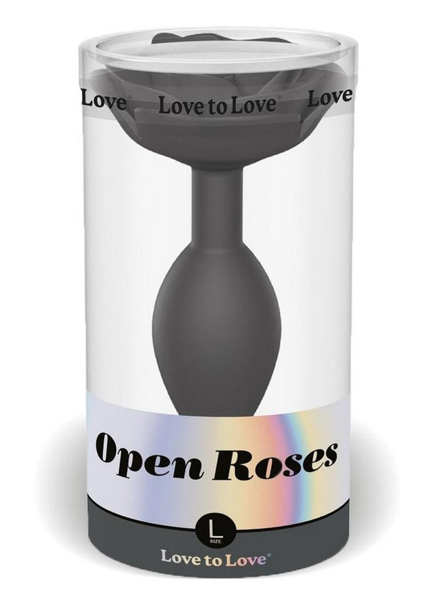 Open Roses Silicone Anal Plug  Emerald Fantaseas
