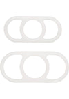 Optimum Series Silicone Erection Enhancer Cock Ring - White - Set