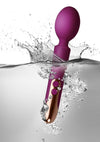 Oriel Silicone Rechargeable Wand Massager - Fuchsia/Purple