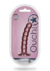 Ouch! Beaded G-Spot Silicone Dildo 5in - Metallic