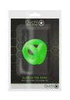 Ouch! Cock Ring and Ball Strap Silicone - Glow In The Dark/Green