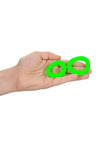 Ouch! Cock Ring Silicone - Glow In The Dark/Green - 2pc/Set