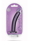 Ouch! Smooth G-Spot Silicone Dildo 6in - Metallic