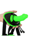 Ouch! Strap-On Harness - Black/Glow In The Dark/Green
