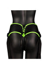Ouch! Strap-On Harness - Black/Glow In The Dark/Green