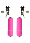 Ouch! Vibrating Nipple Clamps - Pink