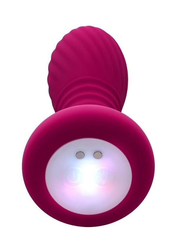 Party Plug Rechargeable Silicone Thrusting Light Up Anal Plug