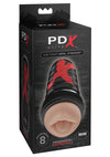 Pipedream Extreme Elite Air Tight Oral Masturbator - Mouth - Black/Vanilla