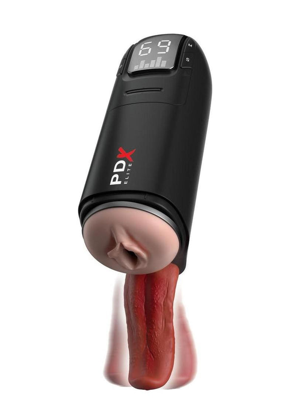 Pdx Elite Fuck-O-Matic Ultra Drive Rechargeable Masturbator with Tongue