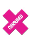 Peekaboo Censored Pasties - Black/Pink