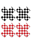Peekaboo Off The Wall X Pasties - Black/Red