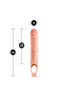 Performance Plus Silicone Cock Sheath Penis Extender - Flesh/Vanilla - 11.5in