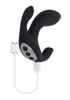 Playboy Triple Threat Rechargeable Silicone Multi Vibrator - Black