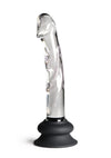 Pleasure Crystals Glass Dildo with Silicone Base