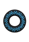 Polynesian Pleasures Hula Loops Silicone Tribal Cock Ring - Black/Blue - 25mm