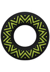 Polynesian Pleasures Hula Loops Silicone Tribal Cock Ring - Black/Yellow - 35mm