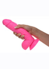 Pop Peckers Dildo with Balls - Pink - 8.25in