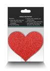 Pretty Pasties Glitter Hearts - Red/Silver