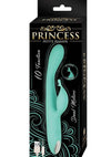 Princess Petite Pleasure Silicone Rechargeable Dual Stimulating Vibrator - Aqua/Green