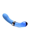 Prisms Vibra-Glass 10x Bleu Dual End G-Spot Rechargeable Silicone/Glass Vibrating Dildo