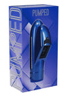 Pumped Digisub Automatic Digital Display Submersible Penis Pump - Metallic - Blue
