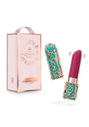 Queens Reign Lipstick Vibrator Rechargeable Silicone Bullet - Red/Teal